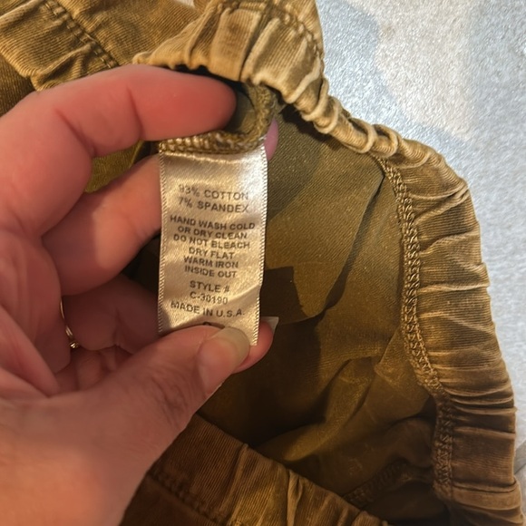 Lil Bees Bohemian Brown Acid Wash Flare Leggings Pants S - Picture 3 of 6